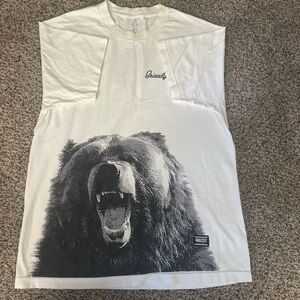 Grizzly White Bear Graphic Men's T Shirt